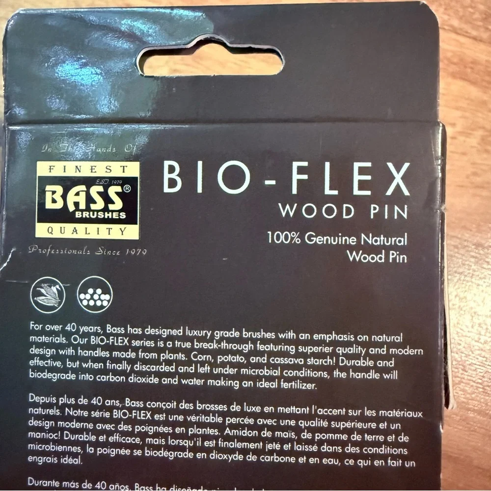 BASS BIO-Flex Wood‎ Pin Brush Purple New in Box